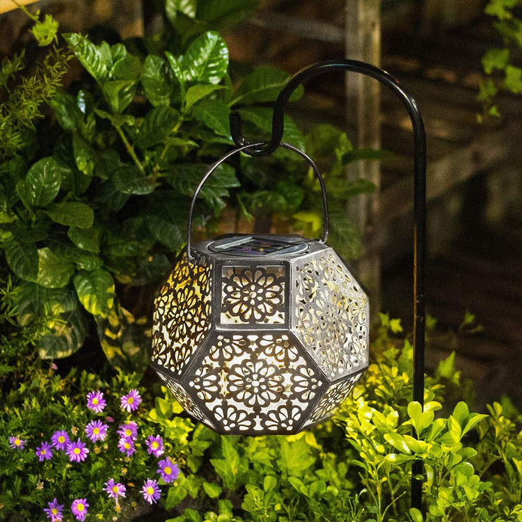 Mehreen Shadow Cast Solar LED Garden Lantern - Solar Light