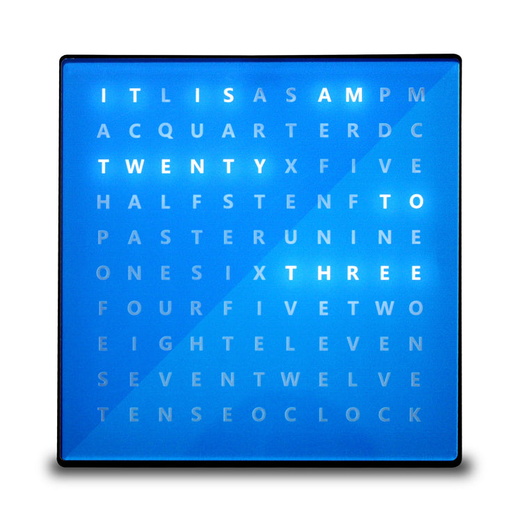 Minimal Letter Desk Clock - Blue - Table Lamp