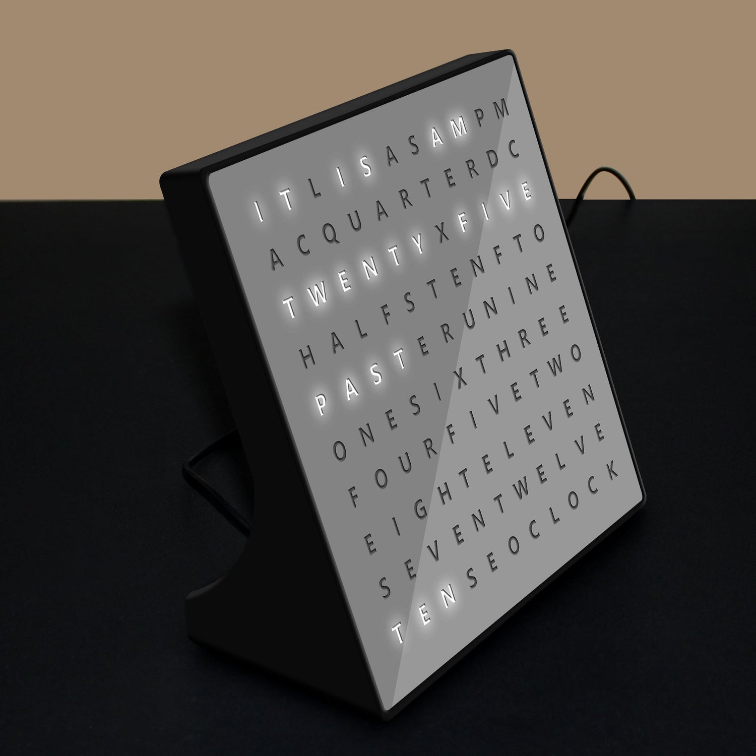 Minimal Letter Desk Clock - Table Lamp