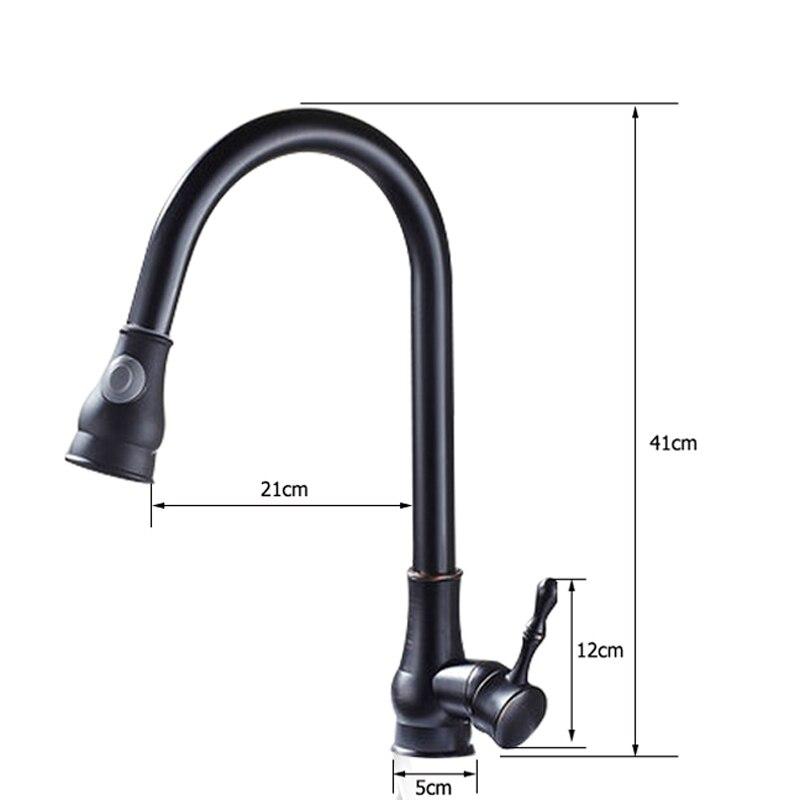 Minimal Matte Black Pull Out Kitchen Faucet - Faucet