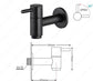Minimal Wall Mounted Bathroom Faucet - Black / G1/2 3 x 4 - 