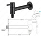 Minimal Wall Mounted Bathroom Faucet - Black / G1/2 3.5 x 