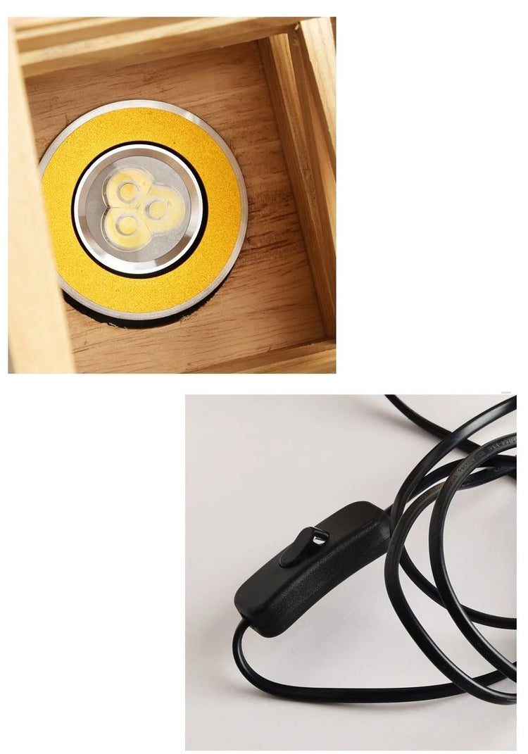 Mitsu Wood Accordion Table Lamp - Table Lamp