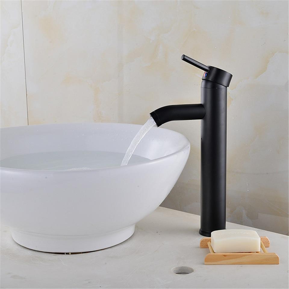 Modern Simple Matte Bath Faucet - Black / Large - 11.8 - 