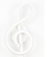 Mozart - Musical Note Wall Lamp - White / Cold White 