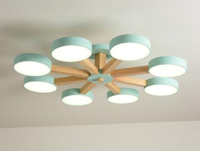 Multi Circular Branched Lamp Chandelier - Blue / 8 - 