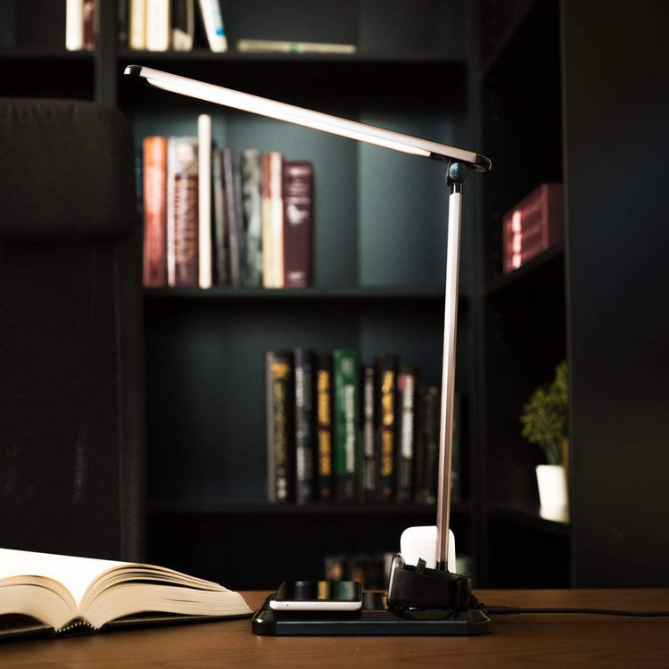 Multi-functional Desk Lamp with Wireless Charging - Black 