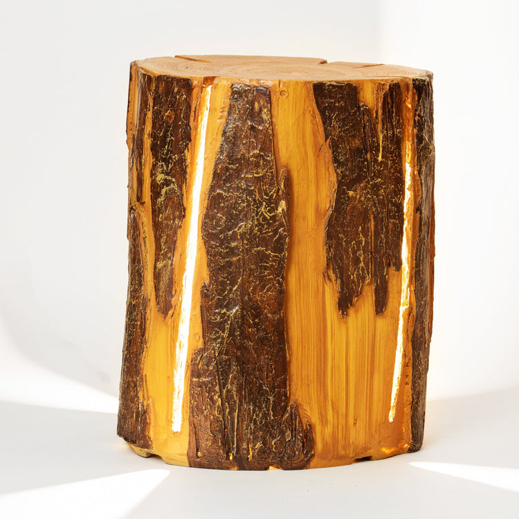 Natural Wood Log Light - USA - Floor Lamp
