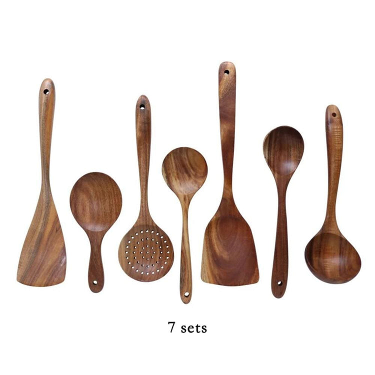 Back to Nature Teak Wood Cooking Ladle Set - Spoons