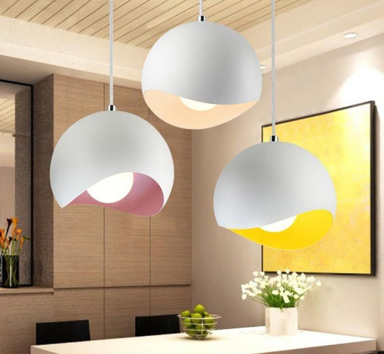 Nira - Artistic Dome Pendant Lamp - 3 Piece Round - Pendant 