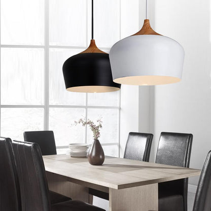 Nordic Contemporary Lampshade Pendant Lamp - Black / 11.8 - 