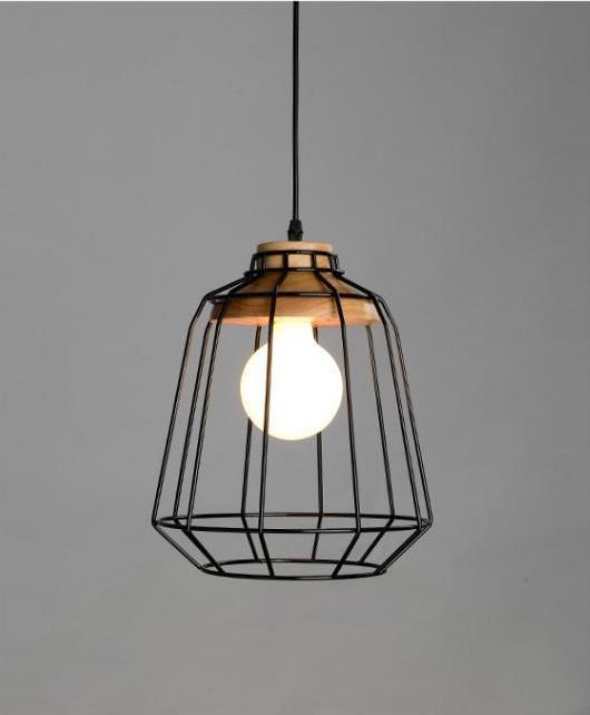 Nordic Contemporary Metal Cage Pendant Lamp - Tall Style - 