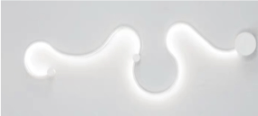Nordic Curlicue Decorative Wall Light - A / White / Cool 