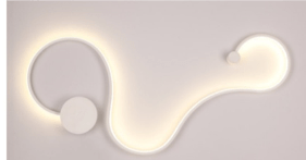 Nordic Curlicue Decorative Wall Light - B / White / Cool 