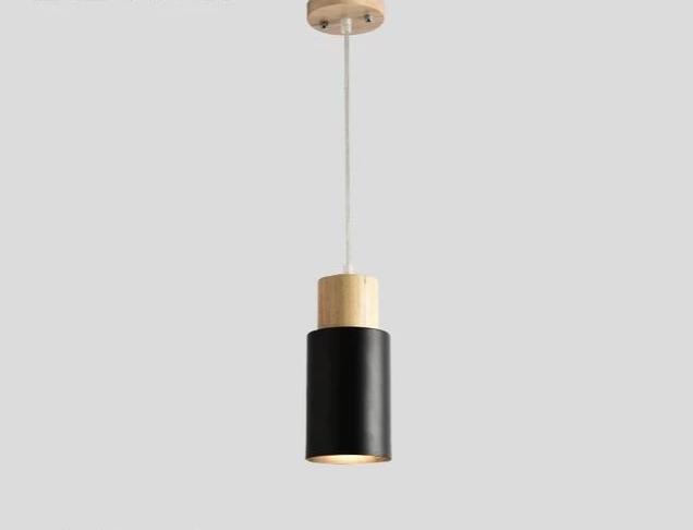 Nordic Long Cylinder Wood Pendant Light - Pendant Lamp