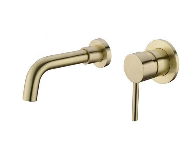 Nordic Minimal Wall mounted Bath Faucet - Brushed Gold / 5.9
