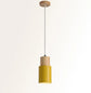Nordic Modern Wood Base Pendant Lamp - Yellow / Without 