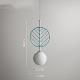 Nordic Oval Shaped Pendant Lamp - Blue / Medium - 12 x 23 - 