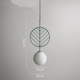 Nordic Oval Shaped Pendant Lamp - Green / Medium - 12 x 23 -