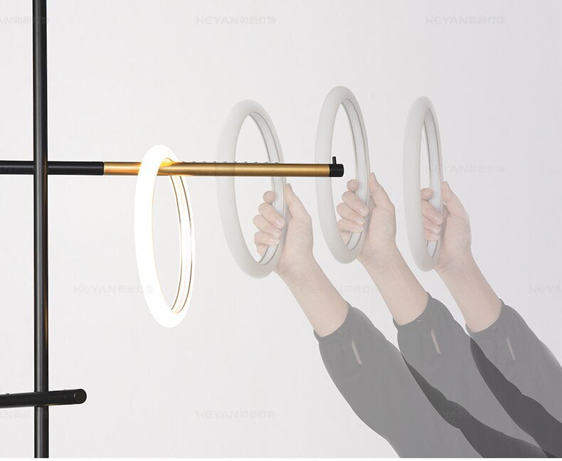 Nordic Stylish Magnetic Rings Chandelier - Chandelier