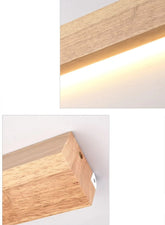 Oak Wood Shelf Wall Lamp - Wall Light