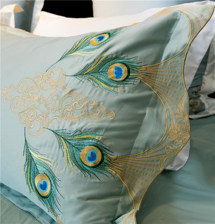 Peacock Chic Egyptian Cotton Duvet Cover Set - Duvet Cover 