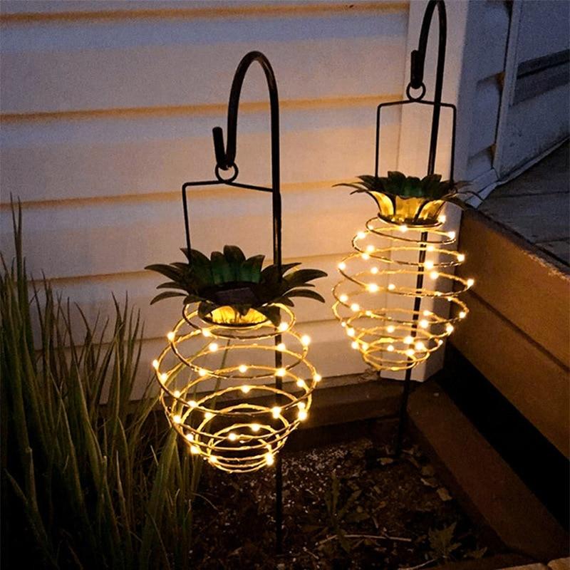 Pineapple Shaped Solar LED Garden Light - 2 Lamps - Solar 