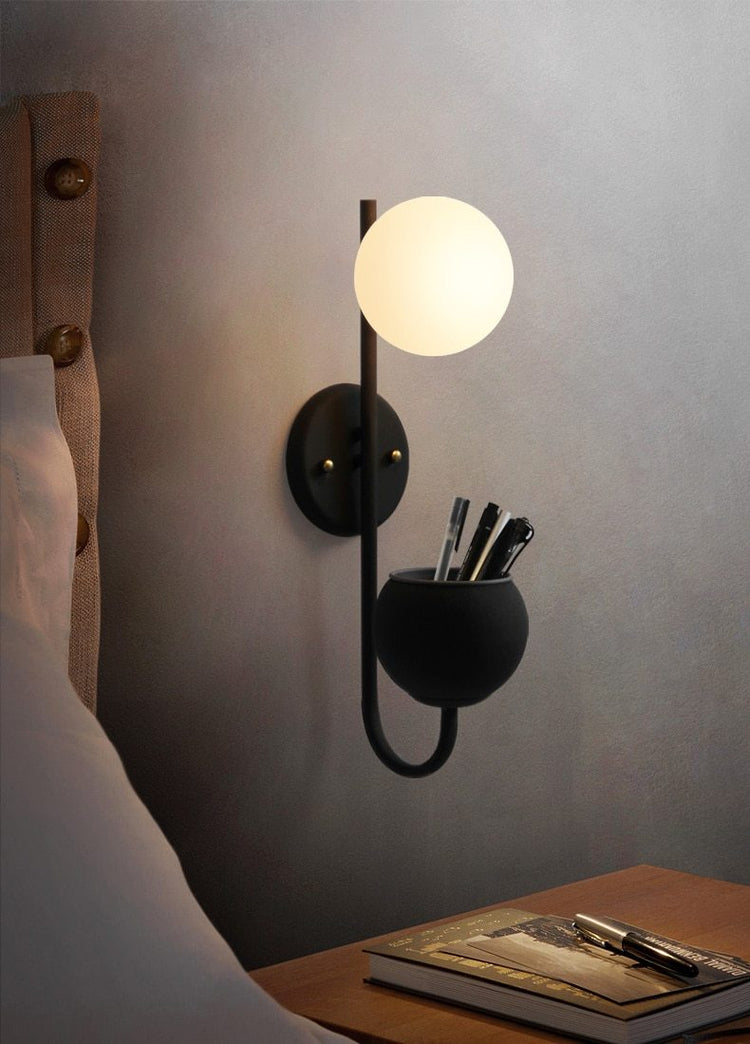 Pleasing Planter Globe LED Wall Mounted Bed Lamp - Wall 