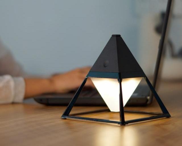 Pyramid Shaped Touch Desk Lamp - Black - Table Lamp