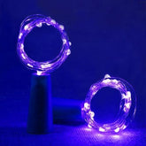 Radiant Wine Bottle LED Fairy Lights - Blue / 10 LEDS / 