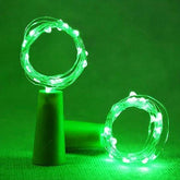 Radiant Wine Bottle LED Fairy Lights - Green / 10 LEDS / 