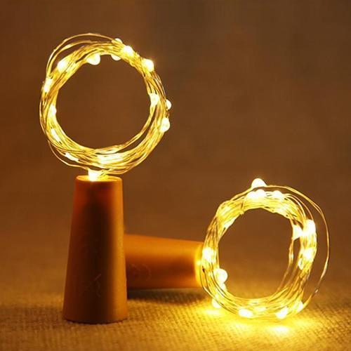 Radiant Wine Bottle LED Fairy Lights - Warm White / 15 LEDS 