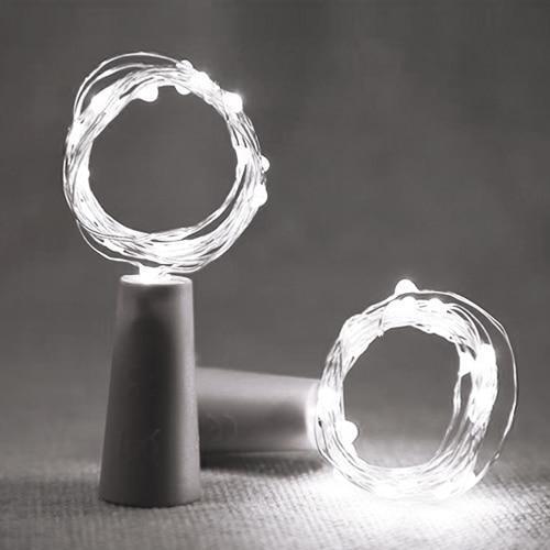 Radiant Wine Bottle LED Fairy Lights - White / 10 LEDS / 