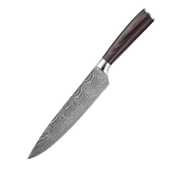 Razor Sharp Wooden Handle Chef Knife - Dining Set
