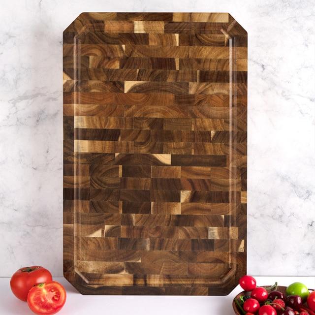 Rock Solid Circular Wooden Cutting Board - D - Kitchen 