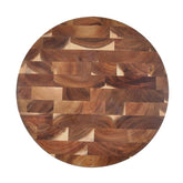 Rock Solid Circular Wooden Cutting Board - Kitchen 