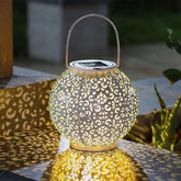 Round Shadow Cast Solar LED Garden Lantern - Solar Light
