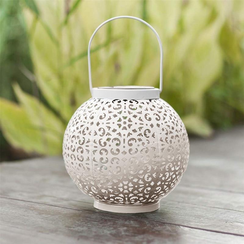 Round Shadow Cast Solar LED Garden Lantern - Solar Light