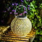 Round Shadow Cast Solar LED Garden Lantern - Solar Light