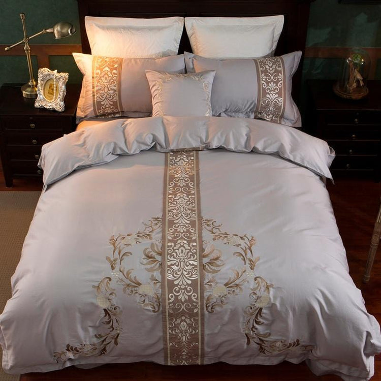 The Royal Inspira Egyptian Cotton Duvet Cover Set - Queen: 4