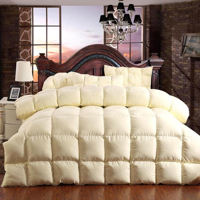 Royal Luxurious Solid Color 100% Goose Filled Duvet - Twin /