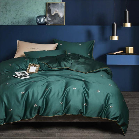 Royal Queen Bee Egyptian Cotton Duvet Cover Set - Duvet 