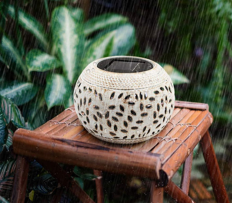 Rustic Globe Solar LED Garden Lantern - Solar Light