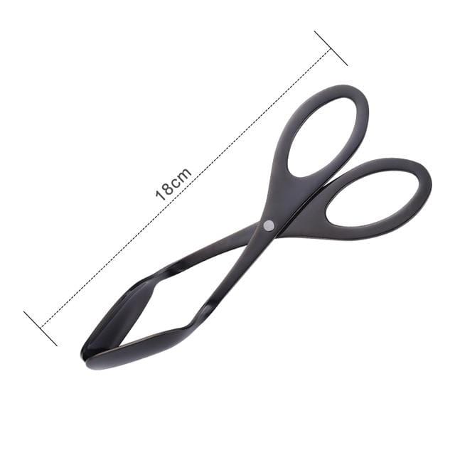 Sexy Barbeque Stainless Steel Scissor Tongs - Black - 