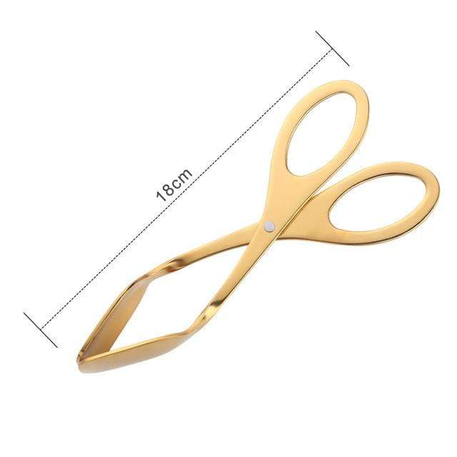 Sexy Barbeque Stainless Steel Scissor Tongs - Gold - Cutlery