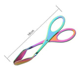 Sexy Barbeque Stainless Steel Scissor Tongs - Rainbow - 