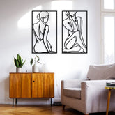 Sexy Lady Front and Back Metal Wall Art - Metal Wall Art