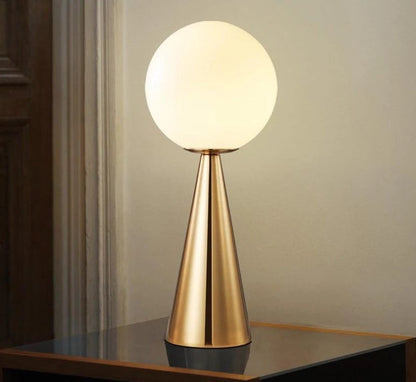Shashi - Cone Base Moon Lamp - Gold Base - Desk Lamp