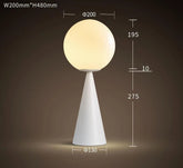 Shashi - Cone Base Moon Lamp - White Base - Desk Lamp
