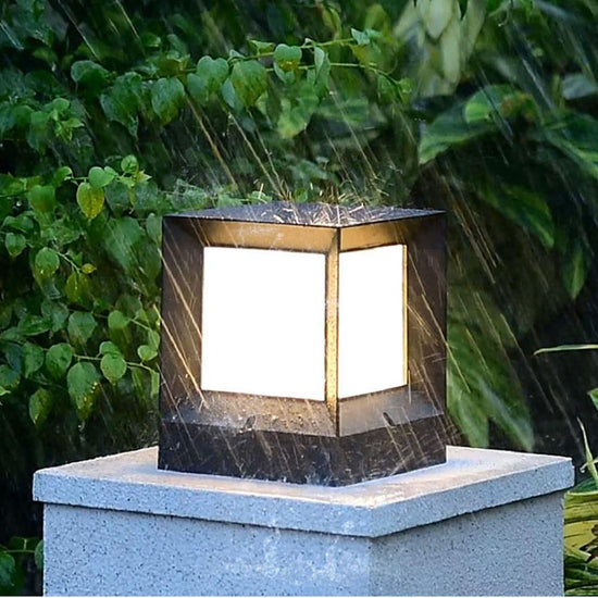 Simple Outdoor Cube Lamp - Small - 6 x 7.5 / Wired 